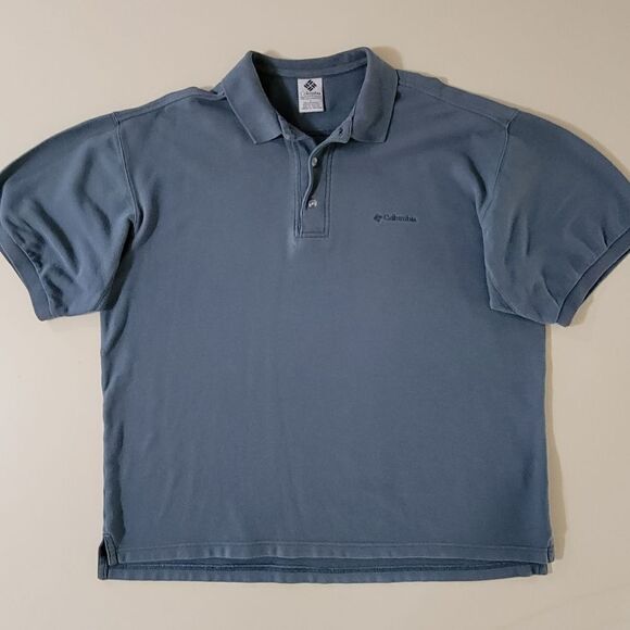 Columbia Men's Short Sleeve Blue Polo Shirt - Picture 2 of 13